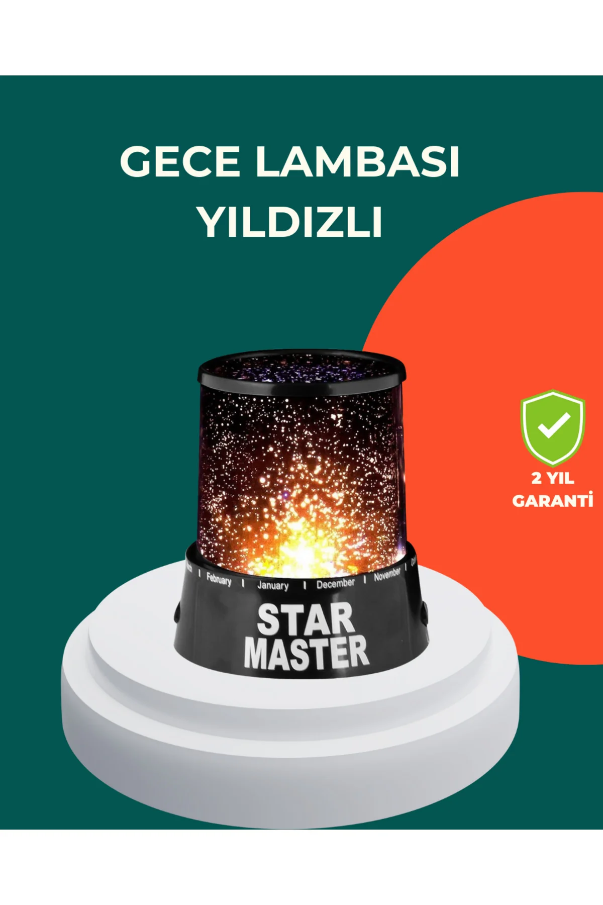 Galaxy Efektli LED Yıldız Projektör Renk Değiştirmeli Oda Aydınla