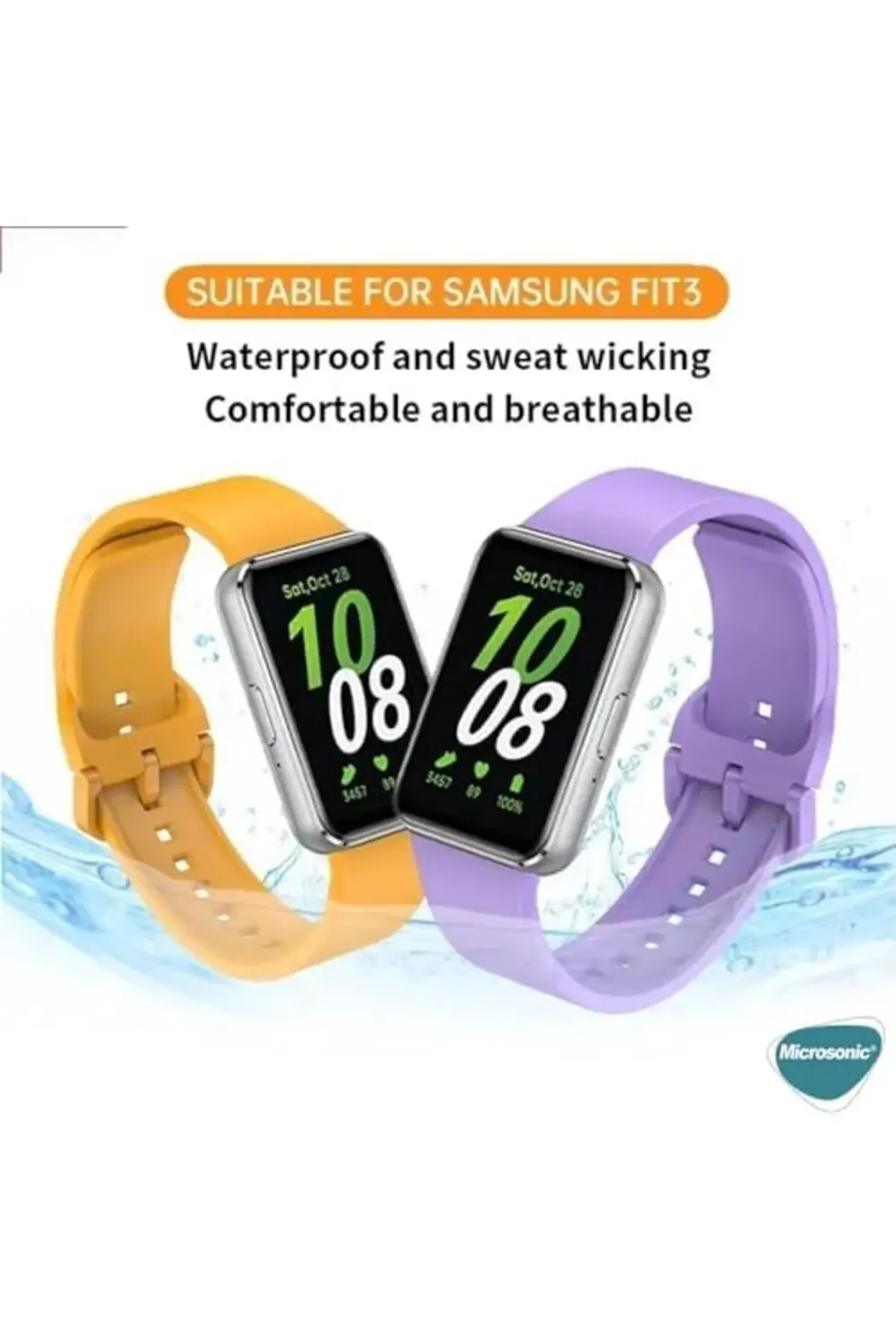Galaxy Fit 3 Kordon Silicone Sport Band (Galaxy Fit 3 ile Uyumlu