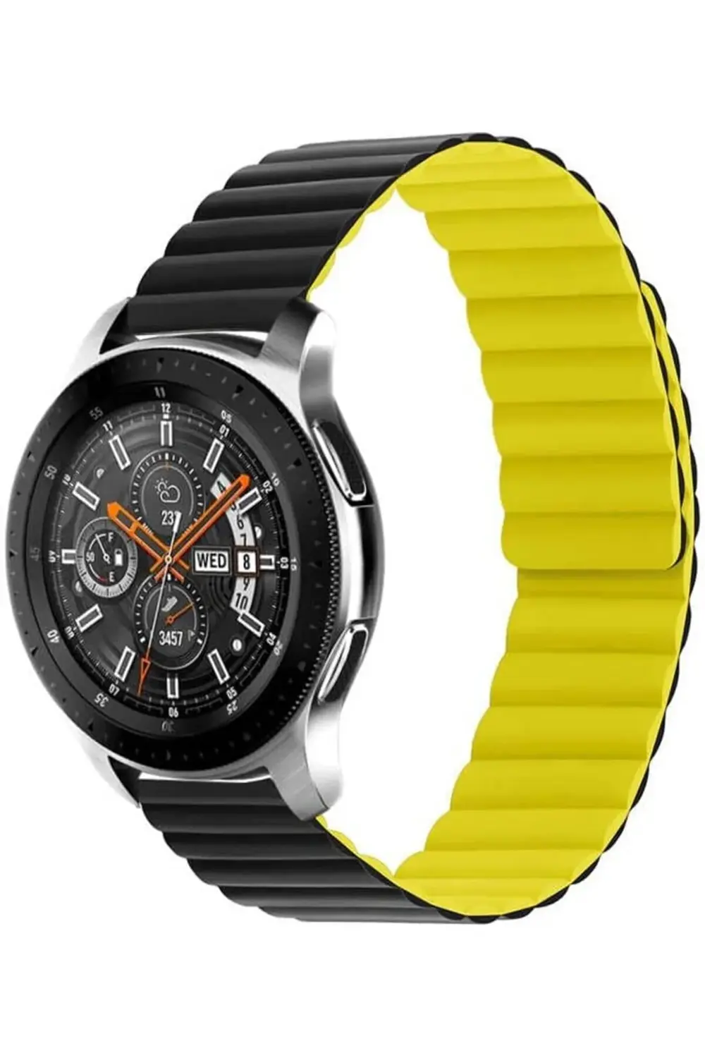 Galaxy İle Uyumlu 2 40mm KRD-52 Kordon Siyah-Sarı 224120