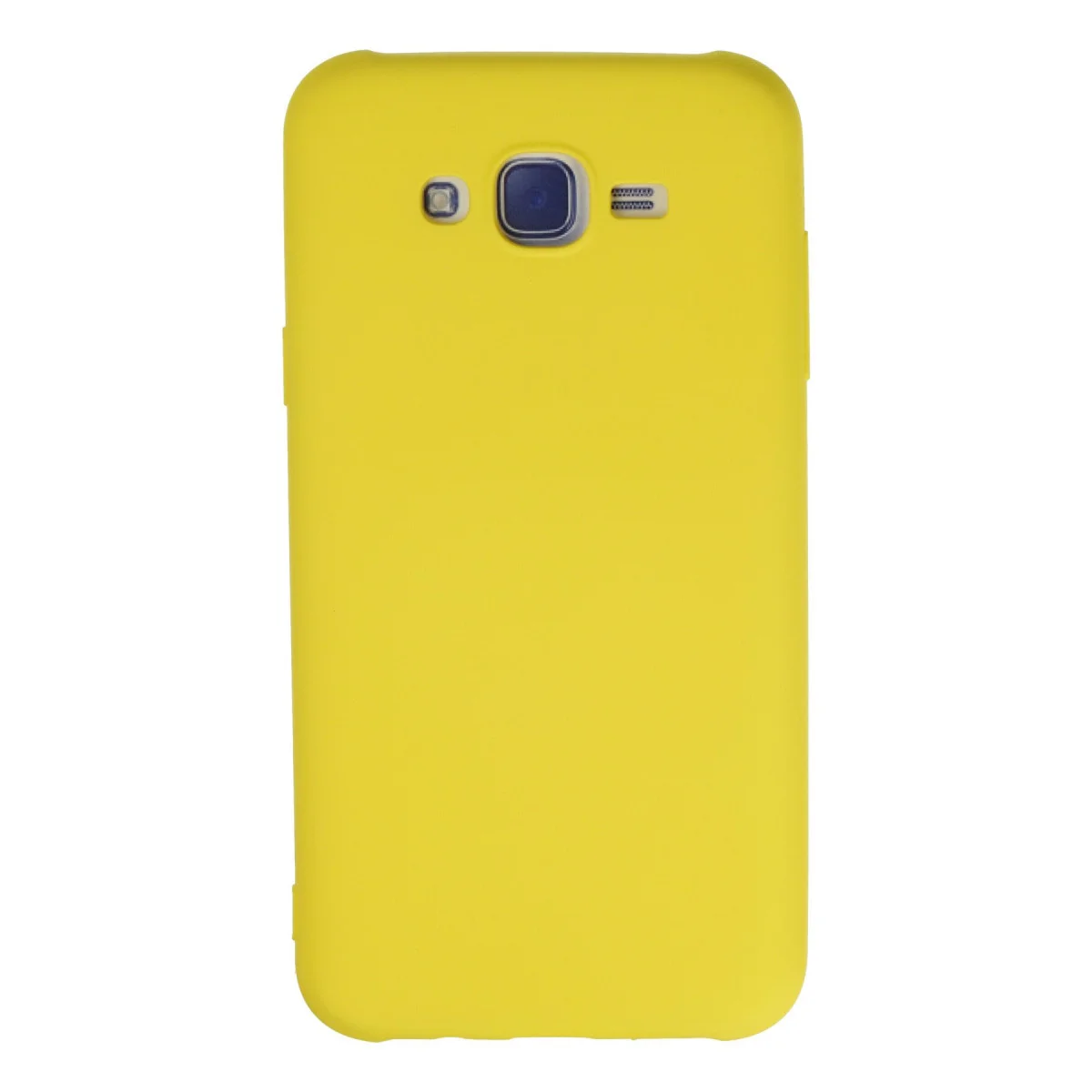 Galaxy J7 Kılıf Nano İçi Kadife Silikon - Sarı