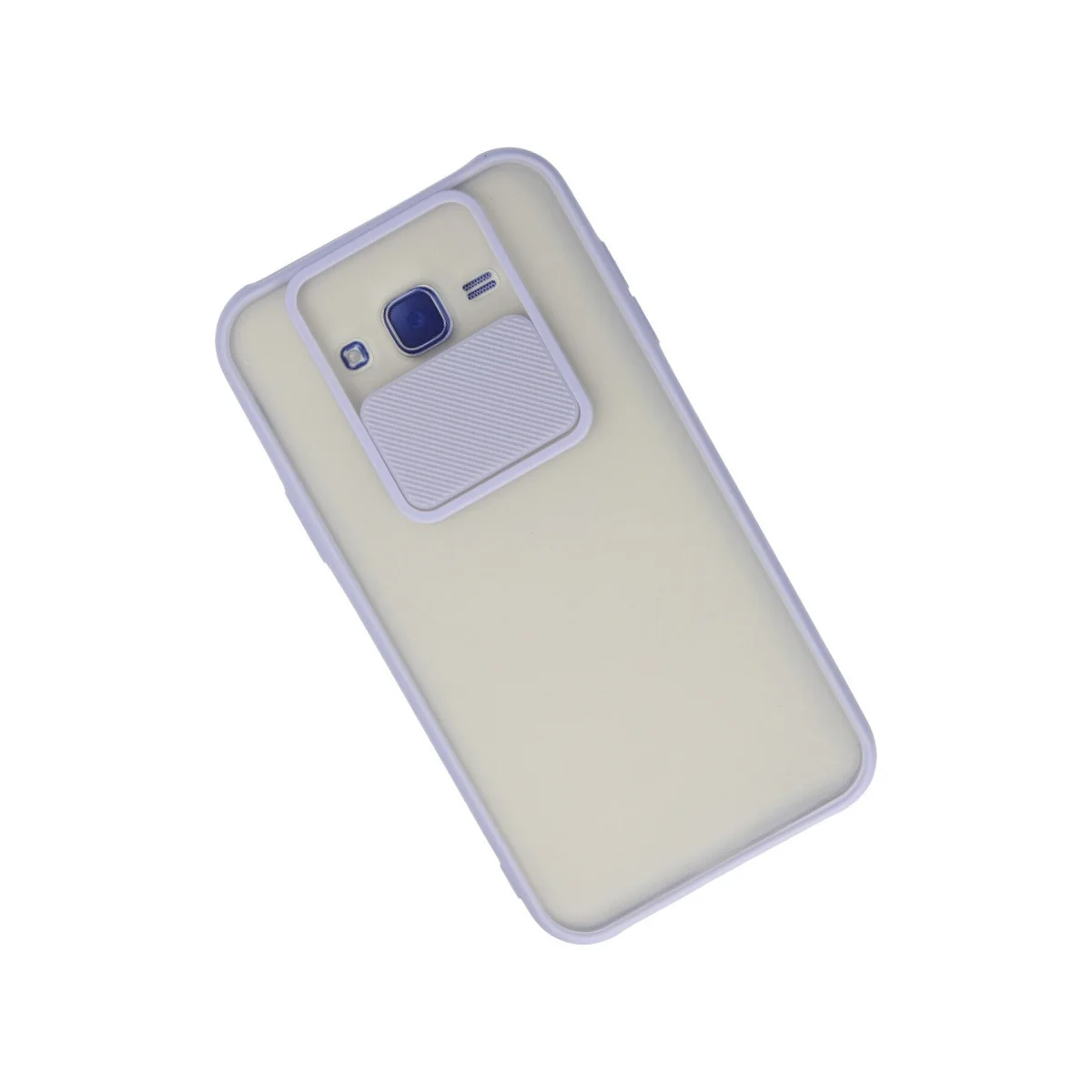 Galaxy J7 Kılıf Palm Buzlu Kamera Sürgülü Silikon - Lila
