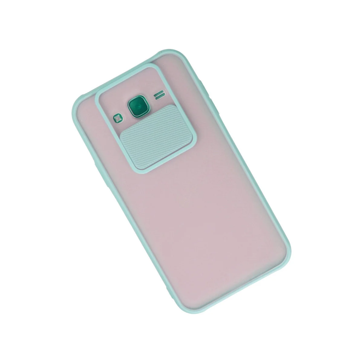 Galaxy J7 Kılıf Silikon Buzlu Kamera Koruma - Turkuaz