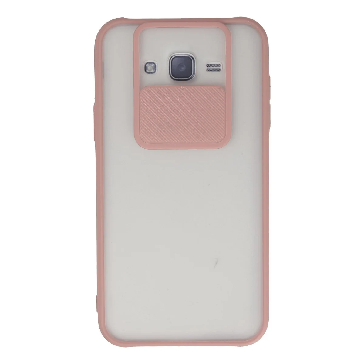 Galaxy J7 Kılıfı: Palm Buzlu Kamera Sürgülü Silikon Kılıf - Pembe