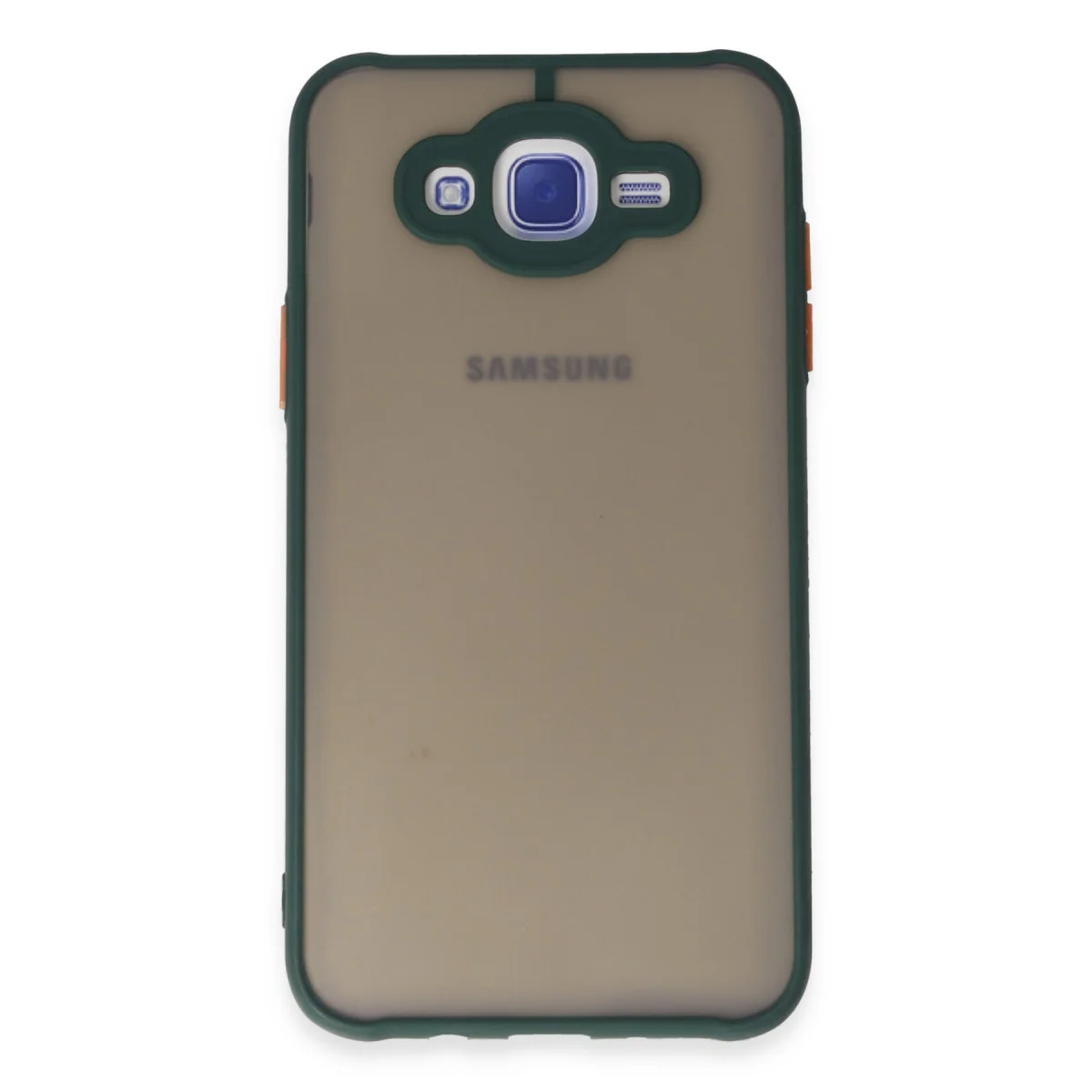 Galaxy J7 Montreal Silikon Kılıf - Yeşil Mat Kamera Korumalı