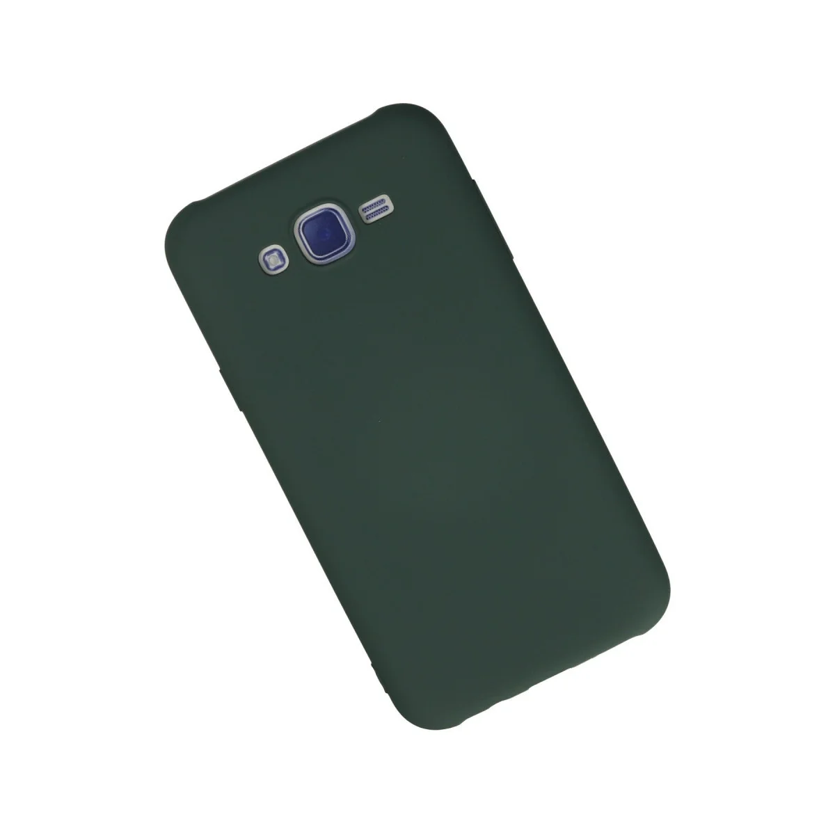 Galaxy J7 Nano İçi Kadife Silikon Kılıf - Koyu Yeşil
