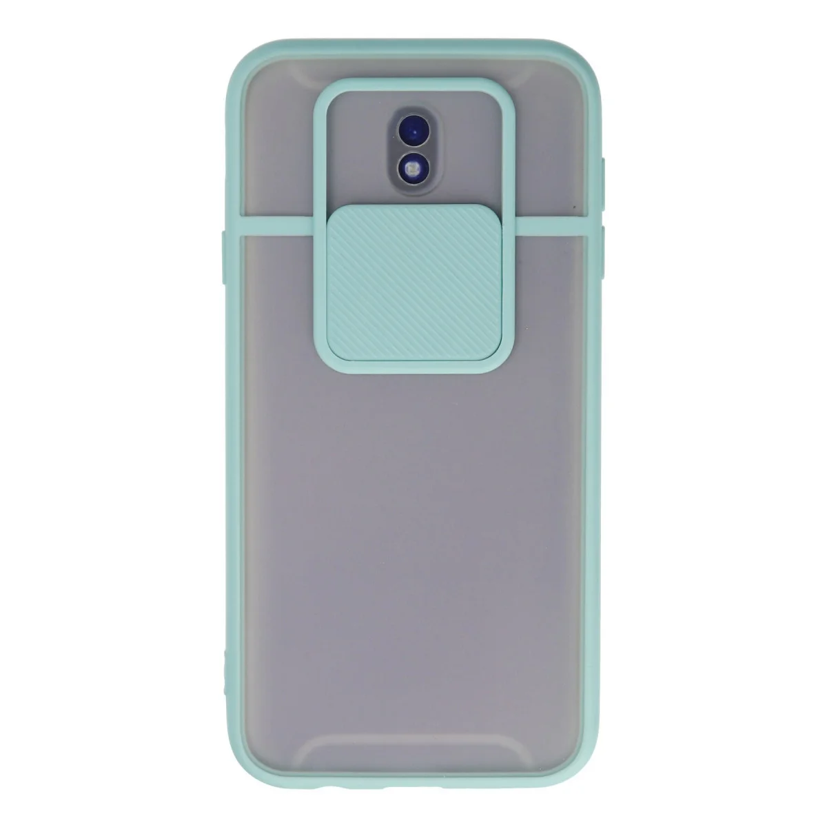 Galaxy J7 Pro & J730 Kamera Koruma Kılıf - Buzlu Silikon Mat Turkuaz