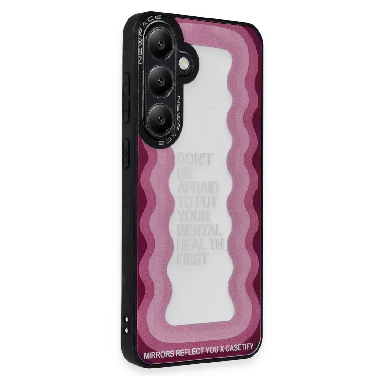 Galaxy M14 5G Kılıf - Mirror Desenli Kapak - Parlak ve Efektli Arka Yüzey