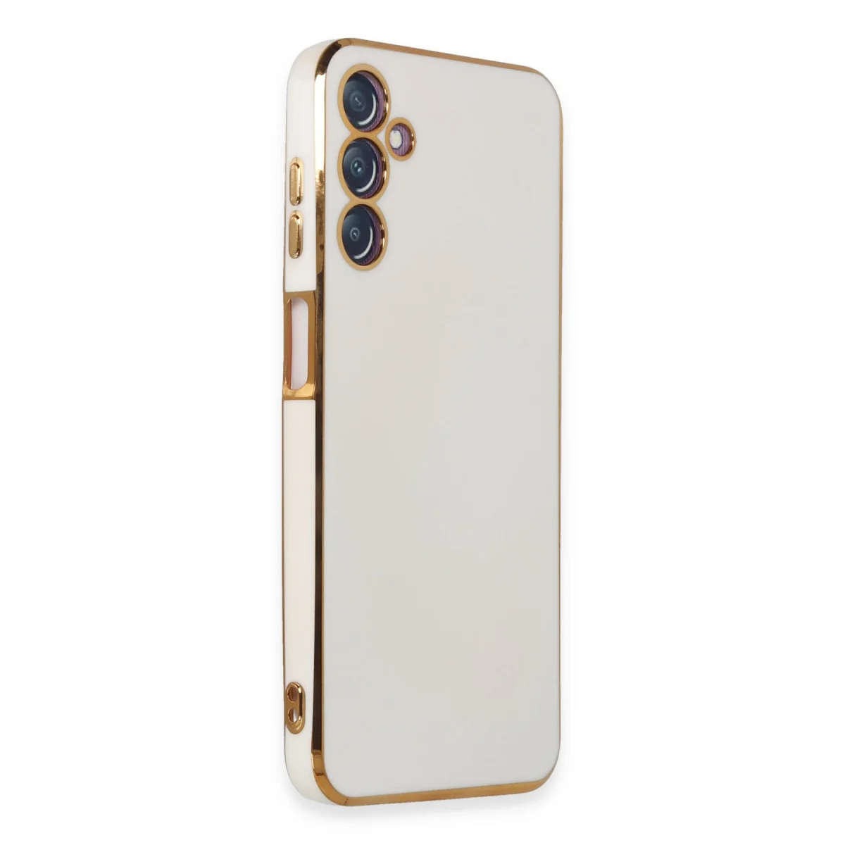 Galaxy M14 5G Silikon Kılıf Volet Serisi - Beyaz, Ultra Esnek ve Premium Koruma