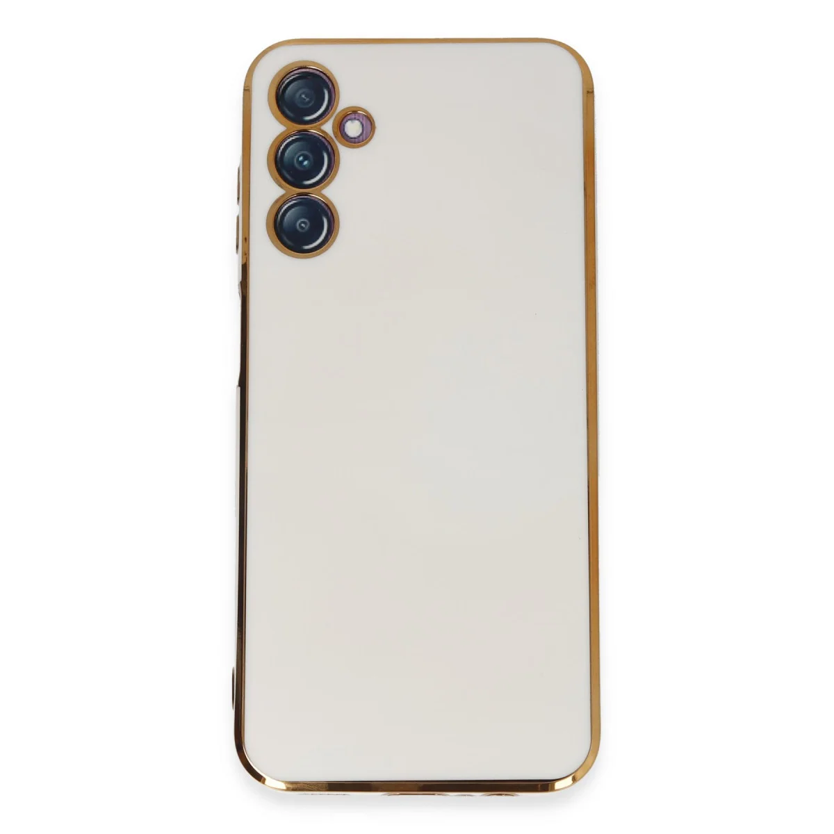Galaxy M14 5G Silikon Kılıf Volet Serisi - Beyaz, Ultra Esnek ve Premium Koruma