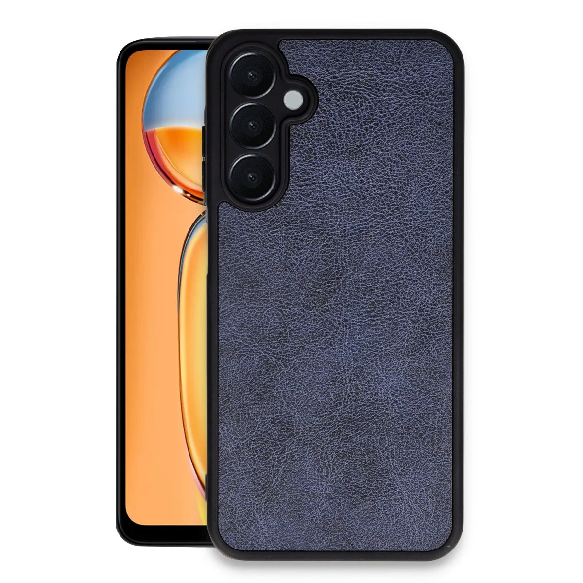 Galaxy M15 Aras Deri Kılıf - Lacivert Premium Koruma ve Şıklık