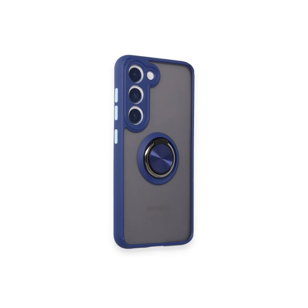 Galaxy M15 Montreal Silikon Kılıf - Lacivert + Metal Stand