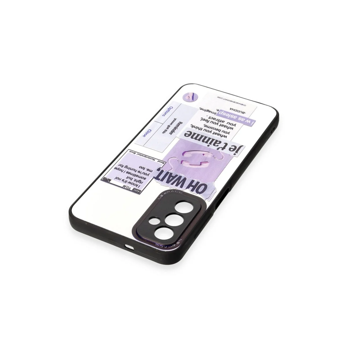 Galaxy M23 Kılıf Mirror Desenli Kapak - Parlak Efektli UV Baskılı TPU Koruma