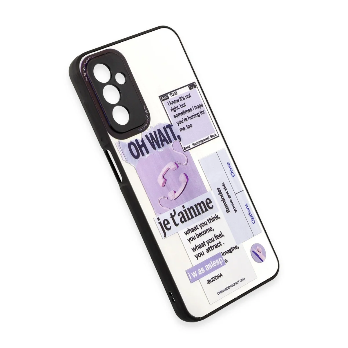 Galaxy M23 Kılıf Mirror Desenli Kapak - Parlak Efektli UV Baskılı TPU Koruma