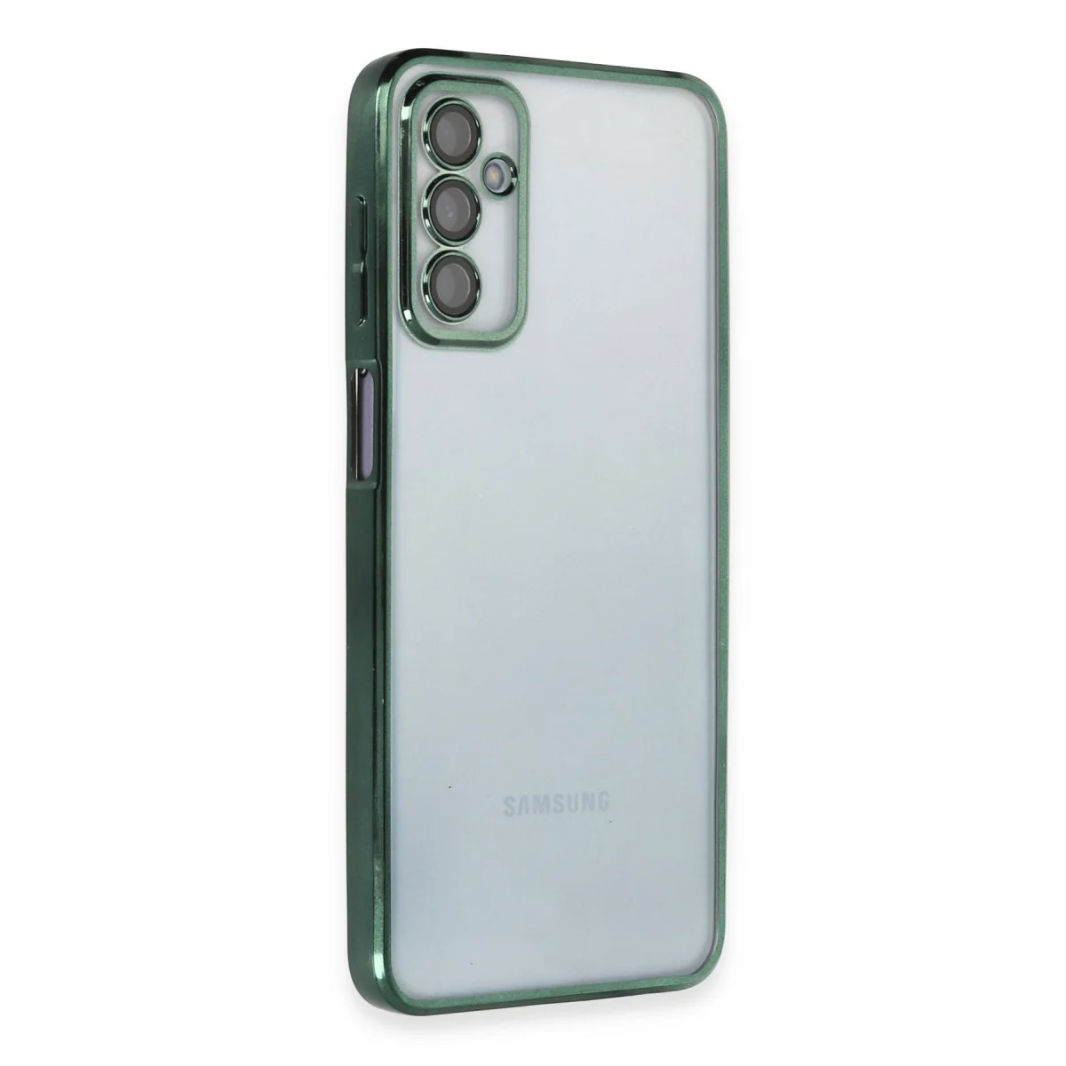 Galaxy M23 Razer Lensli Silikon Kılıf - Yeşil ve Şık Koruma