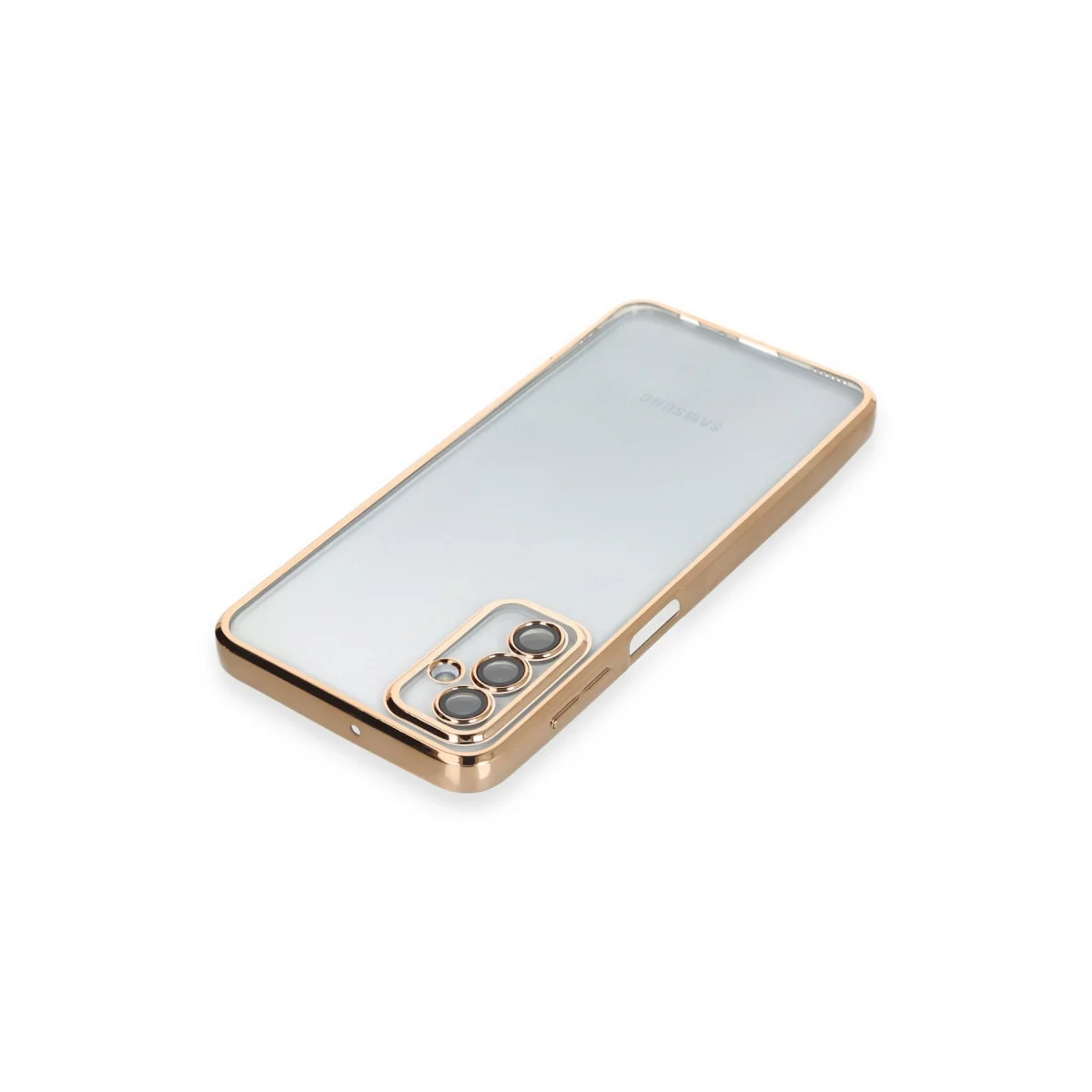 Galaxy M23 Razer Lensli Silikon Kılıf - Gold