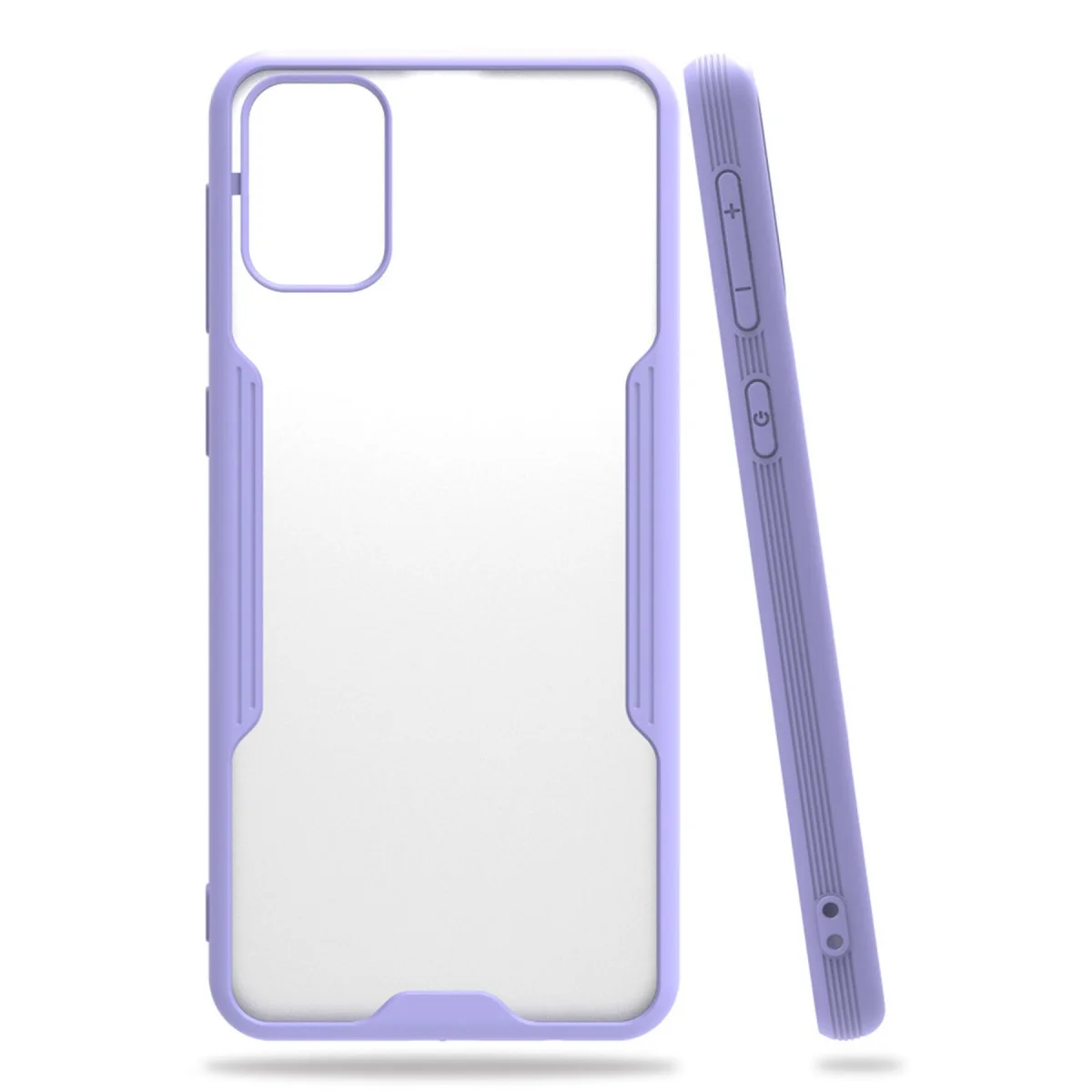 Galaxy M31 Kılıf Platin Silikon Lila - TPU Fiber Karışımı Kalkan