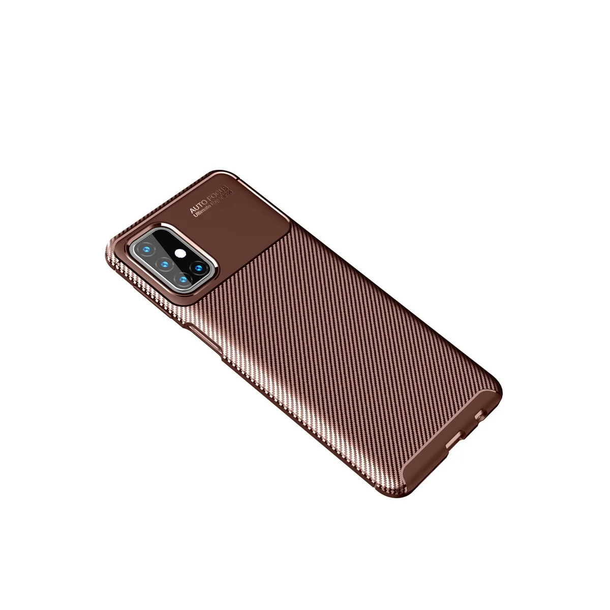 Galaxy M31S Karbon Kılıf Auto Focus - Kahverengi, Estetik ve Koruma