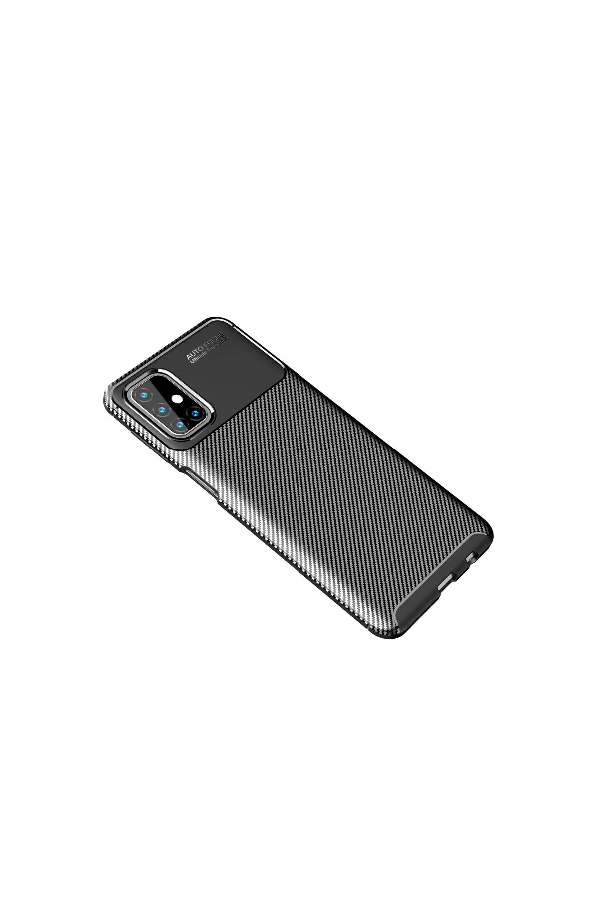Galaxy M31S Kılıf Auto Focus Karbon Kapak - Siyah