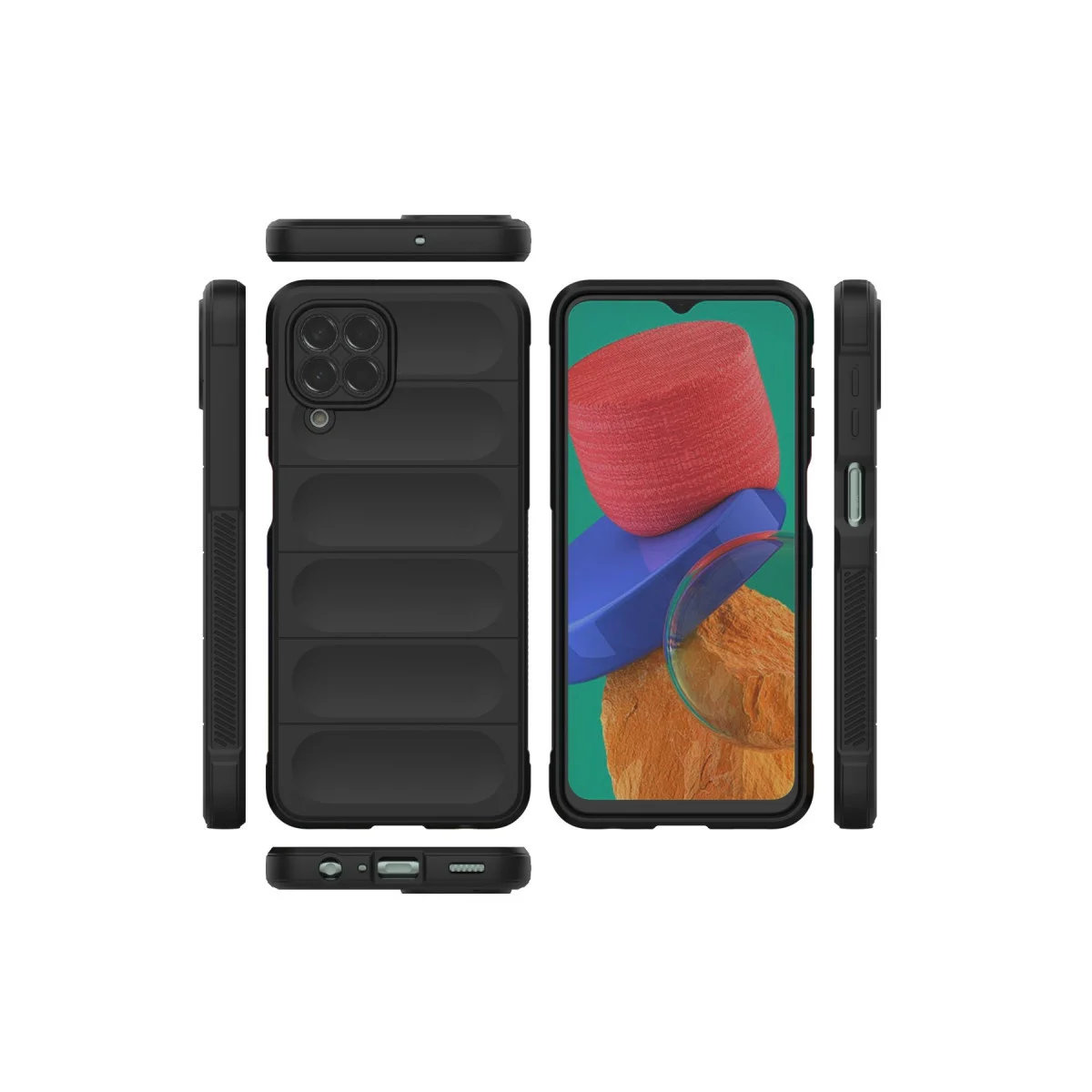 Galaxy M33 Optimum Silikon Kılıf - Siyah, Çizilmelere Karşı Koruma