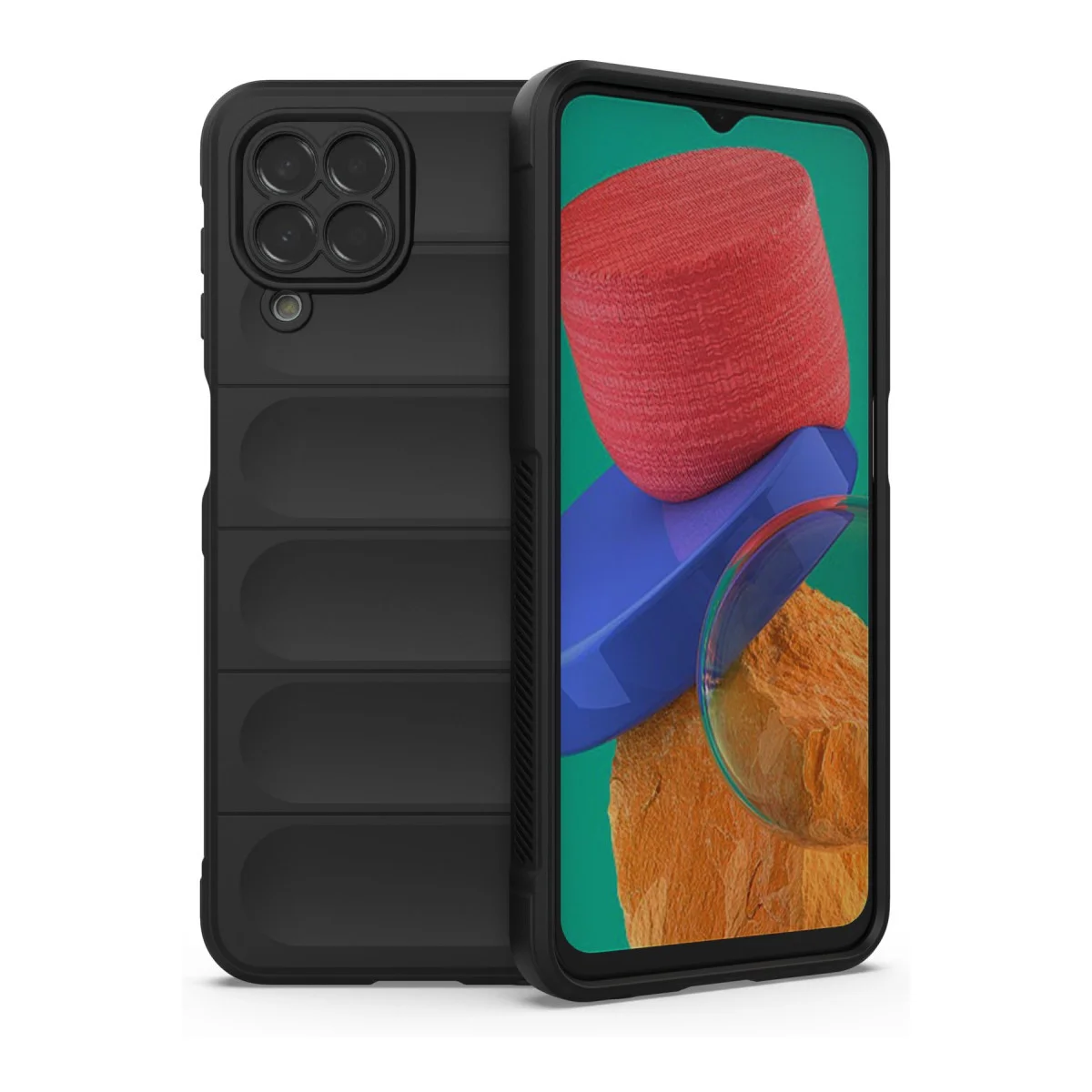 Galaxy M33 Optimum Silikon Kılıf - Siyah, Çizilmelere Karşı Koruma
