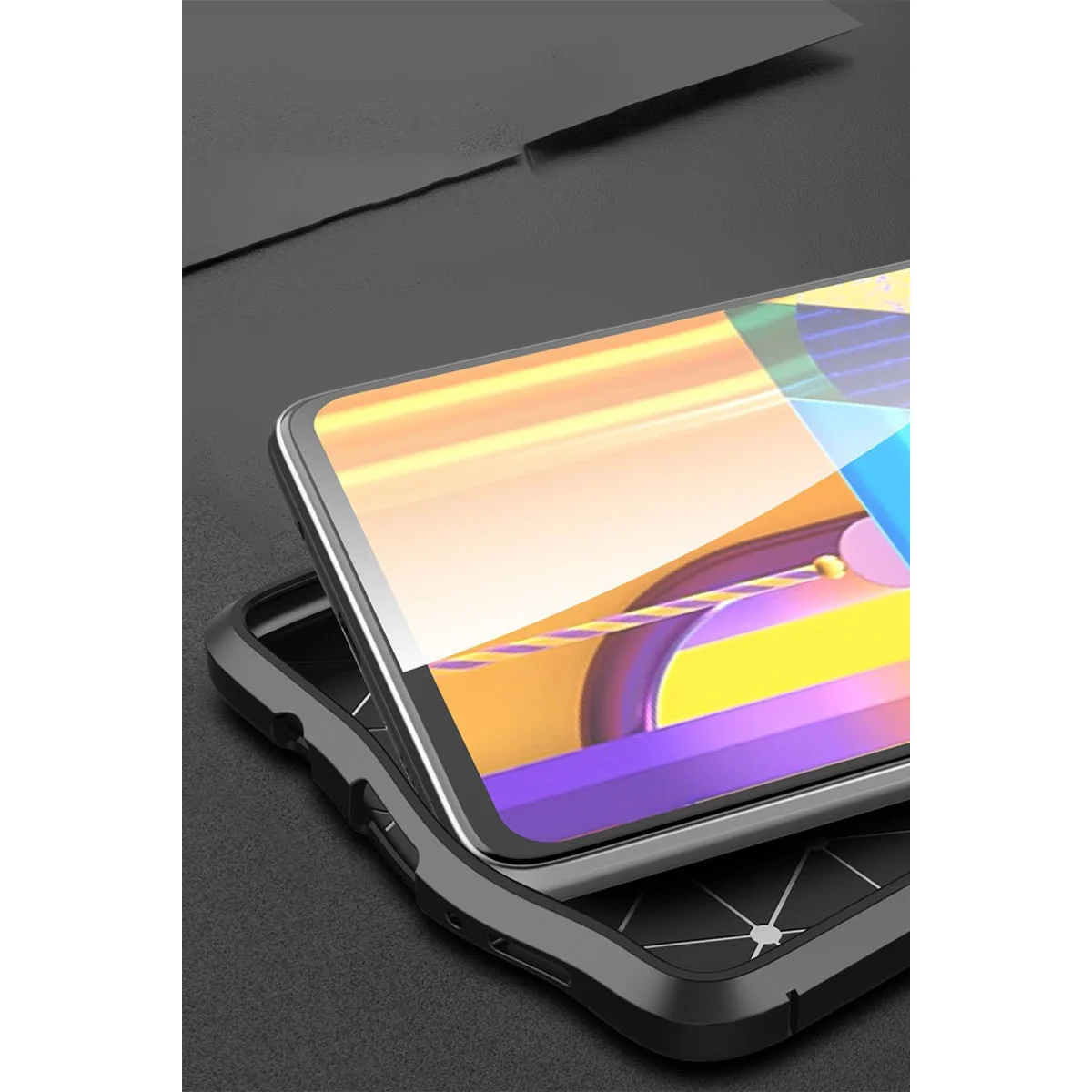 Galaxy M51 Kılıf Auto Focus Kapak - Lacivert Premium Koruma