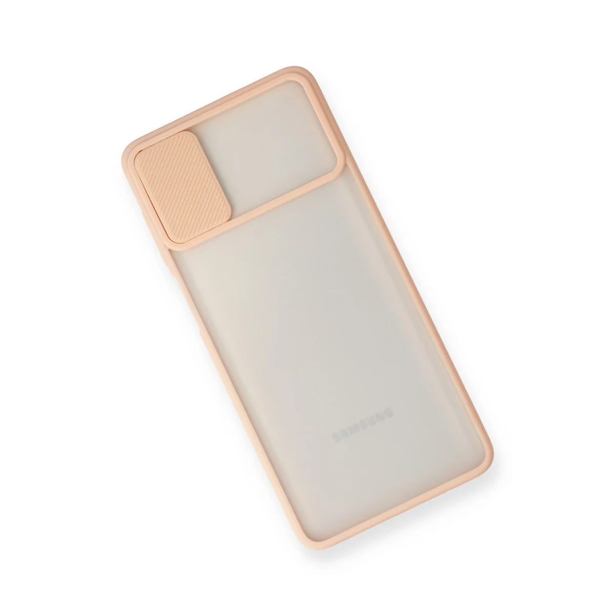 Galaxy M51 Kılıf Palm Buzlu Kamera Sürgülü Silikon - Pembe