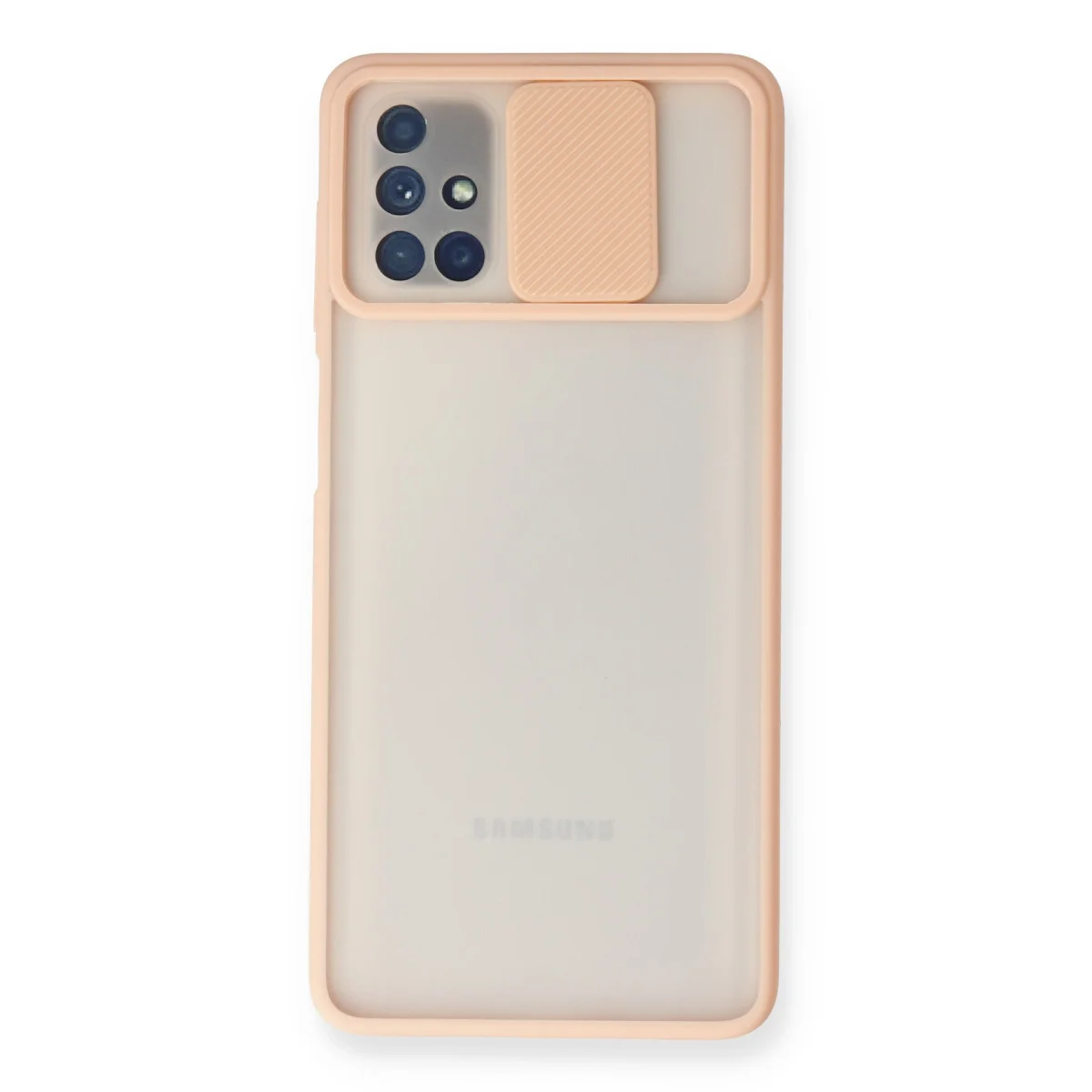 Galaxy M51 Kılıf Palm Buzlu Kamera Sürgülü Silikon - Pembe