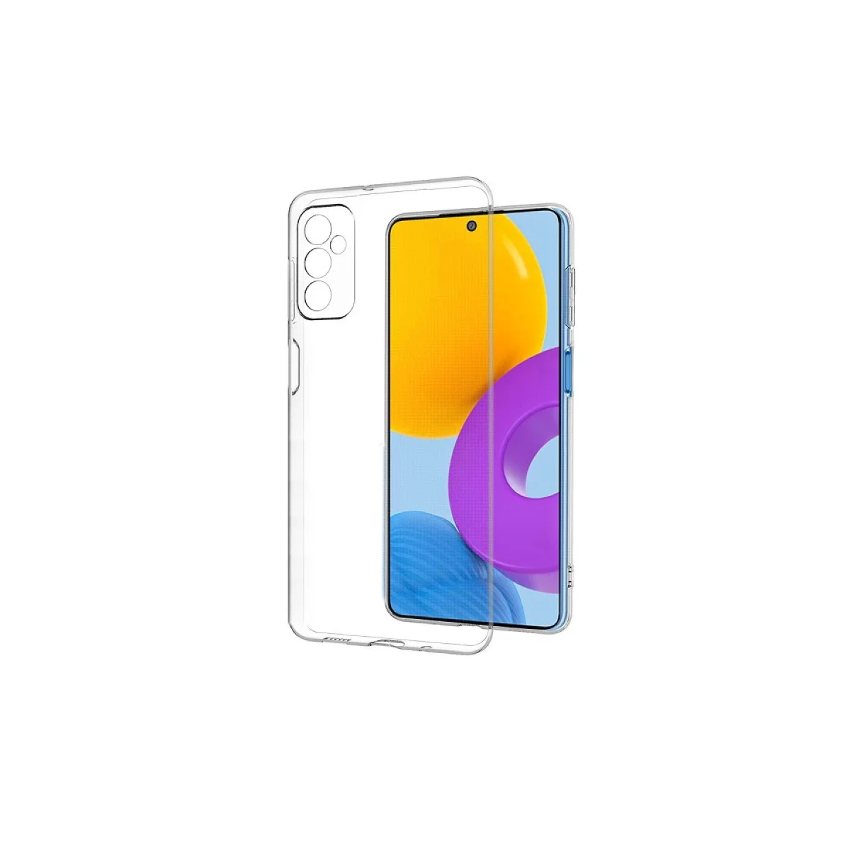 Galaxy M52 5G Deluxe Şeffaf Silikon Kılıf - Ekran ve Çizik Koruyucu