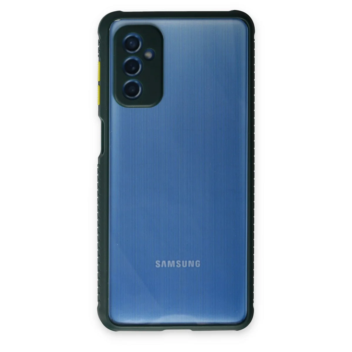 Galaxy M52 5G Miami Şeffaf Silikon Kılıf - Koyu Yeşil