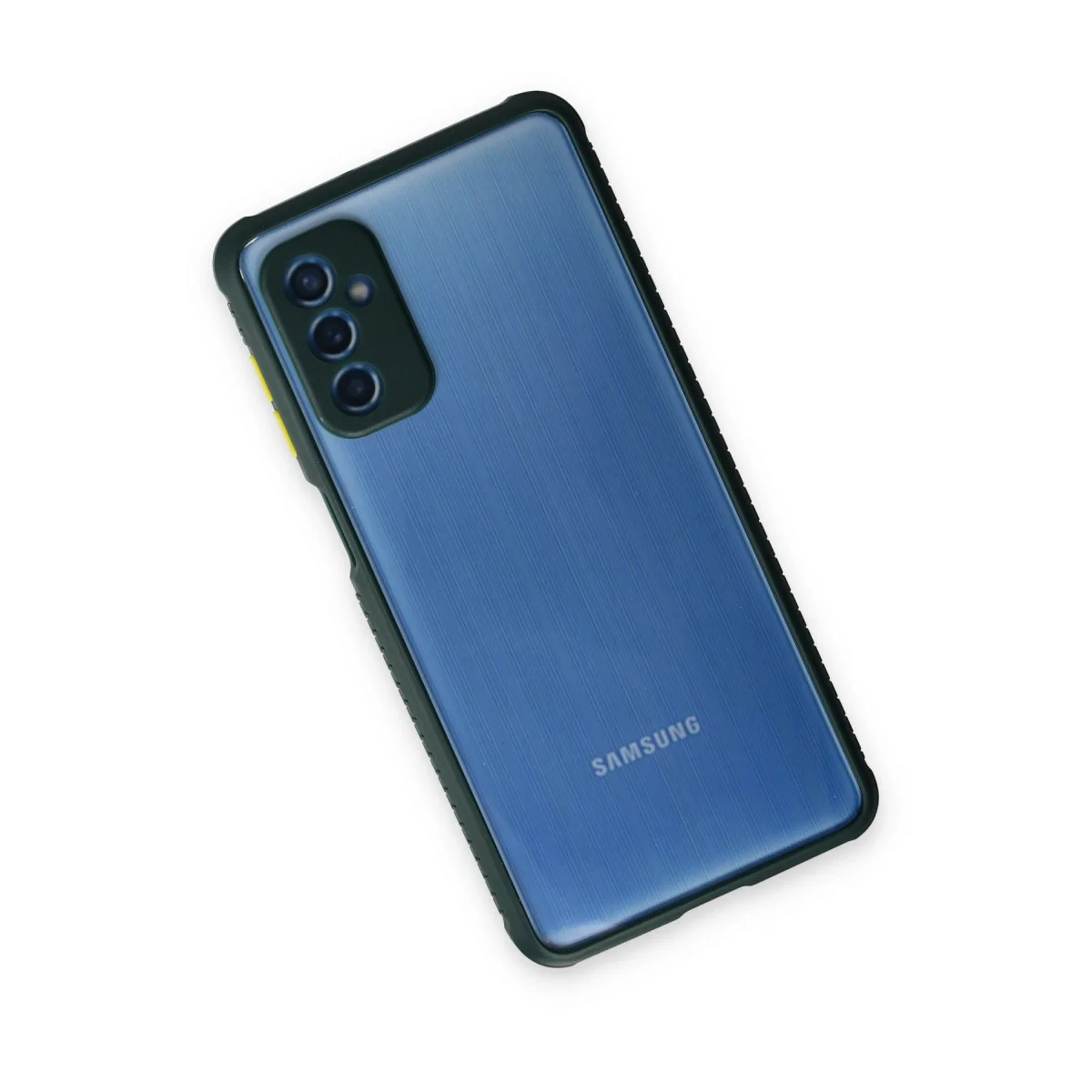 Galaxy M52 5G Miami Şeffaf Silikon Kılıf - Koyu Yeşil