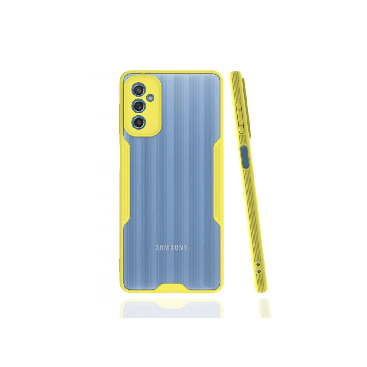 Galaxy M52 5G Platin Silikon Kılıf - TPU + Fiber Karışımı, Tıknaz ve İnce Tasarım