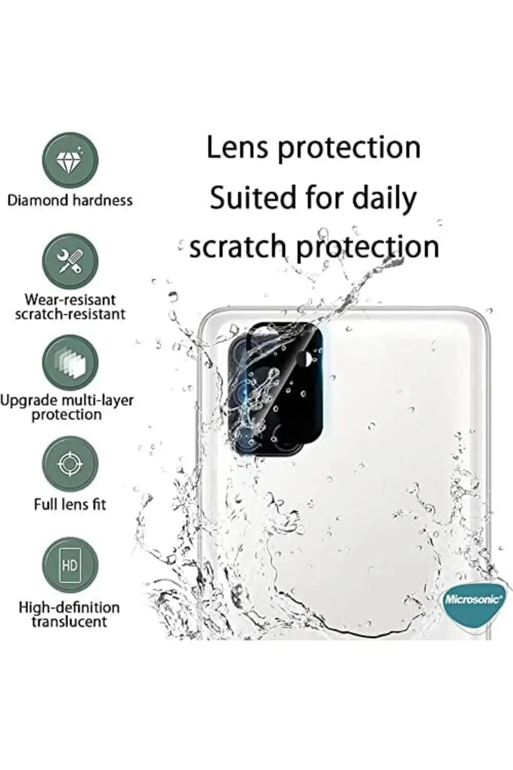 Galaxy M52 Kamera Lens Koruma Camı V2 Siyah 395519