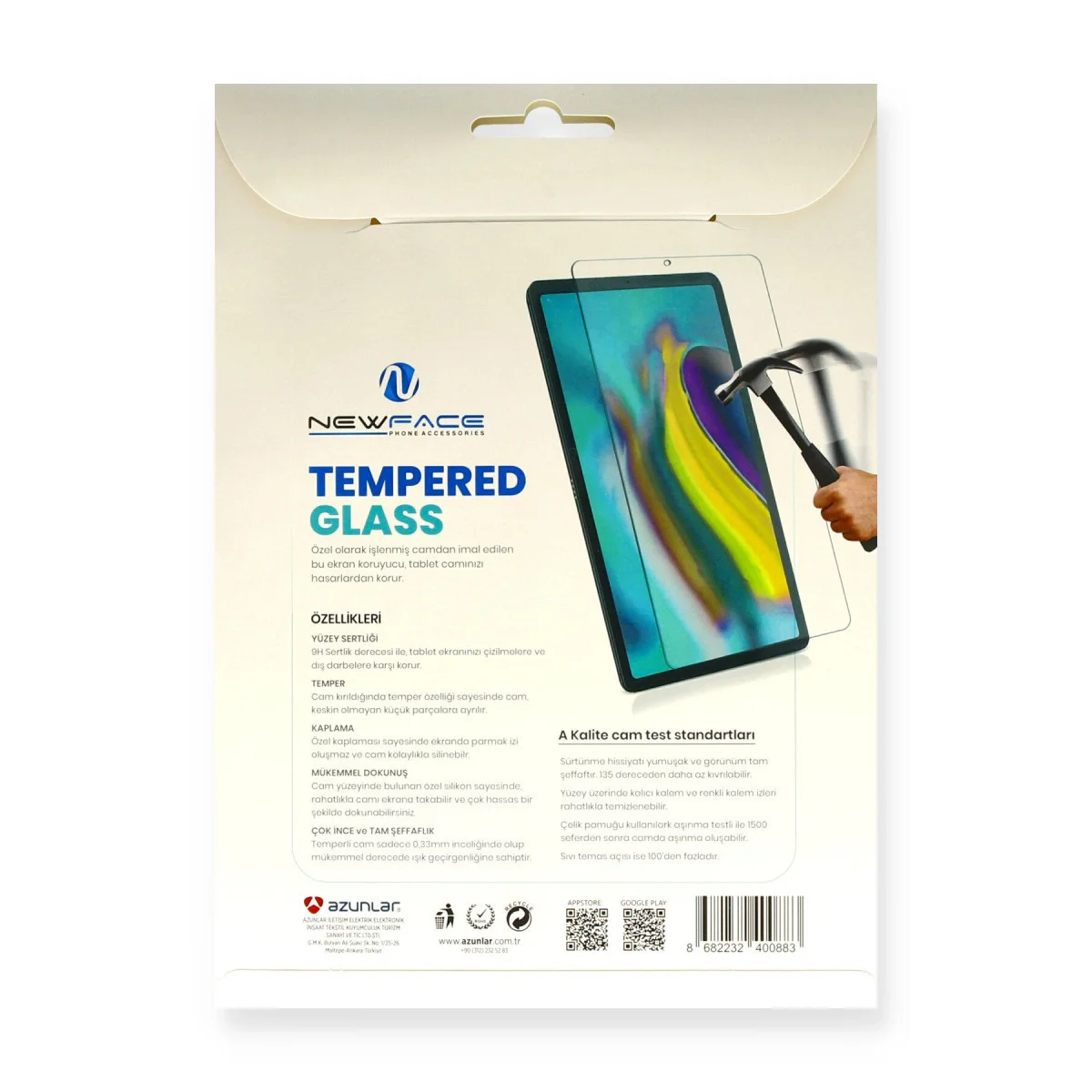 Galaxy N8000 Note 10.1 Tablet Cam Ekran Koruyucu - 9H Sertlik HD Şeffaf Çizilmez Kalkan