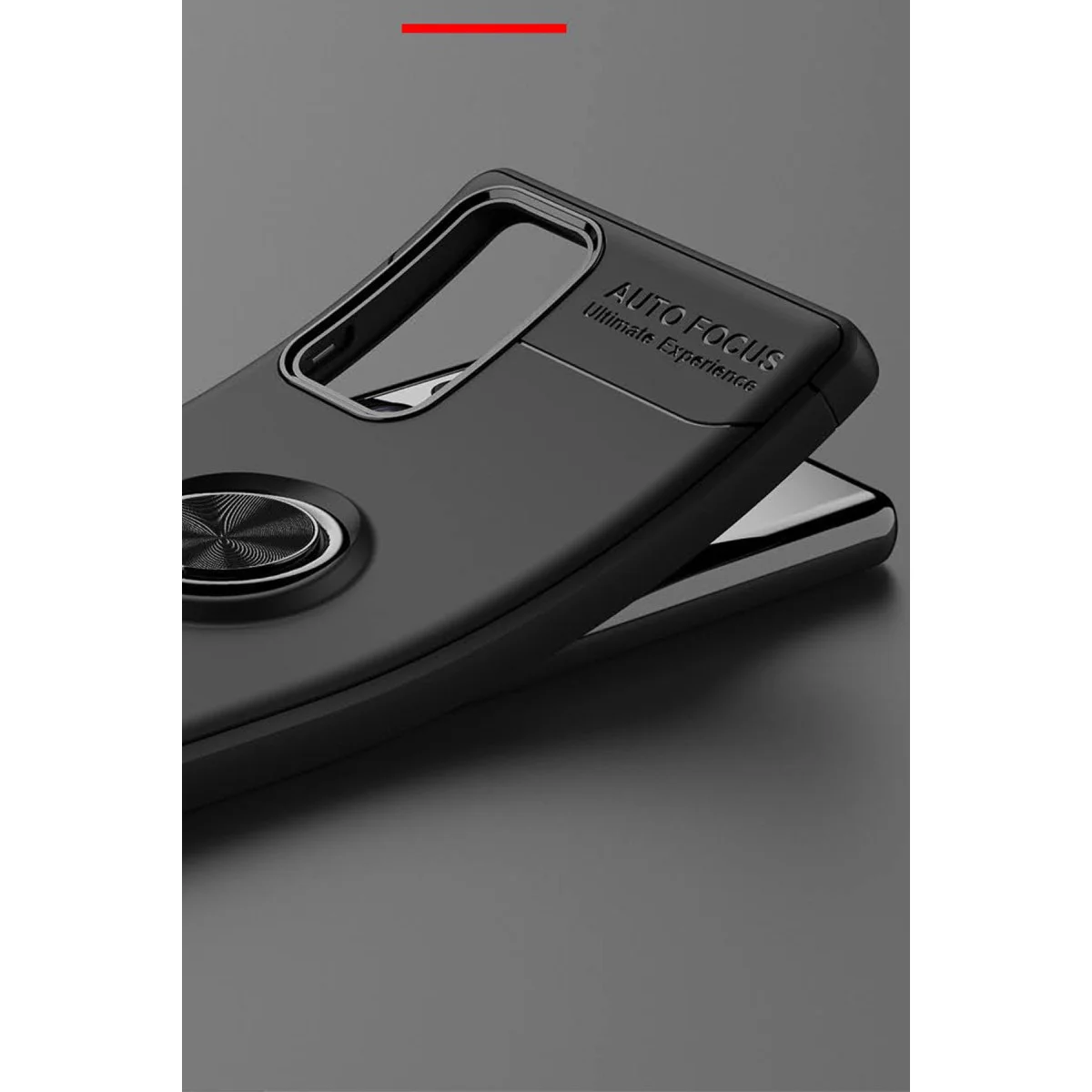Galaxy Note 20 Kılıf - Range Yüzüklü Silikon Kırmızı - 360° Dönebilir Stand ve Mıknatıs Tutucu