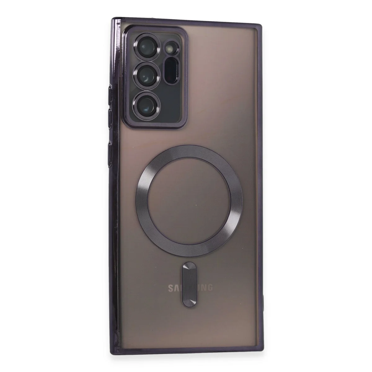 Galaxy Note 20 Ultra Kross Magneticsafe Kapak - Mor MagSafe Uyumlu Şeffaf Kılıf