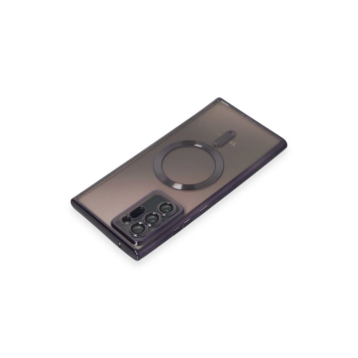 Galaxy Note 20 Ultra Kross Magneticsafe Kapak - Mor MagSafe Uyumlu Şeffaf Kılıf