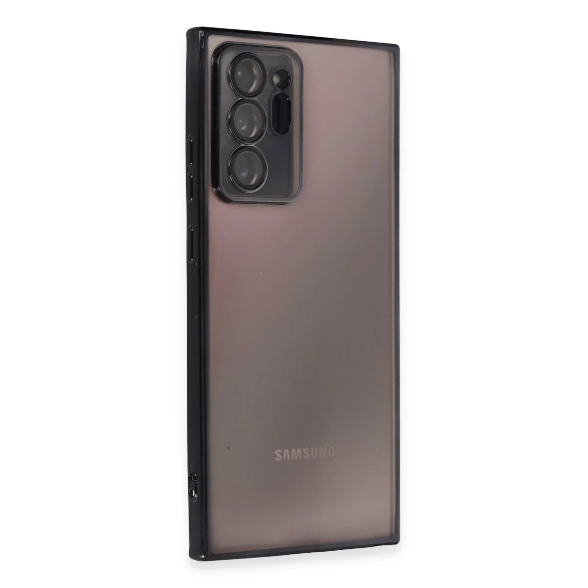 Galaxy Note 20 Ultra Kılıf Razer Lensli Silikon Siyah - Yüksek Koruma ve Estetik Tasarım