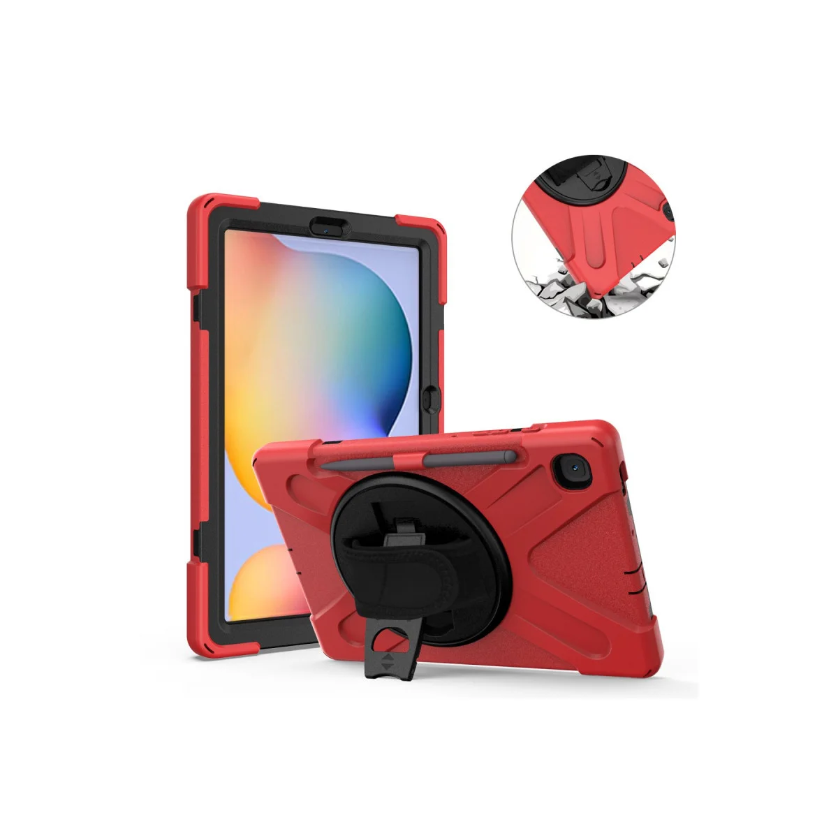 Galaxy P610 Tab S6 Lite 10.4 Döner Kılıf Amazing Tablet Kapak - Kırmızı ve Korumalı Fiyatı, Yorumları ve Özellikleri