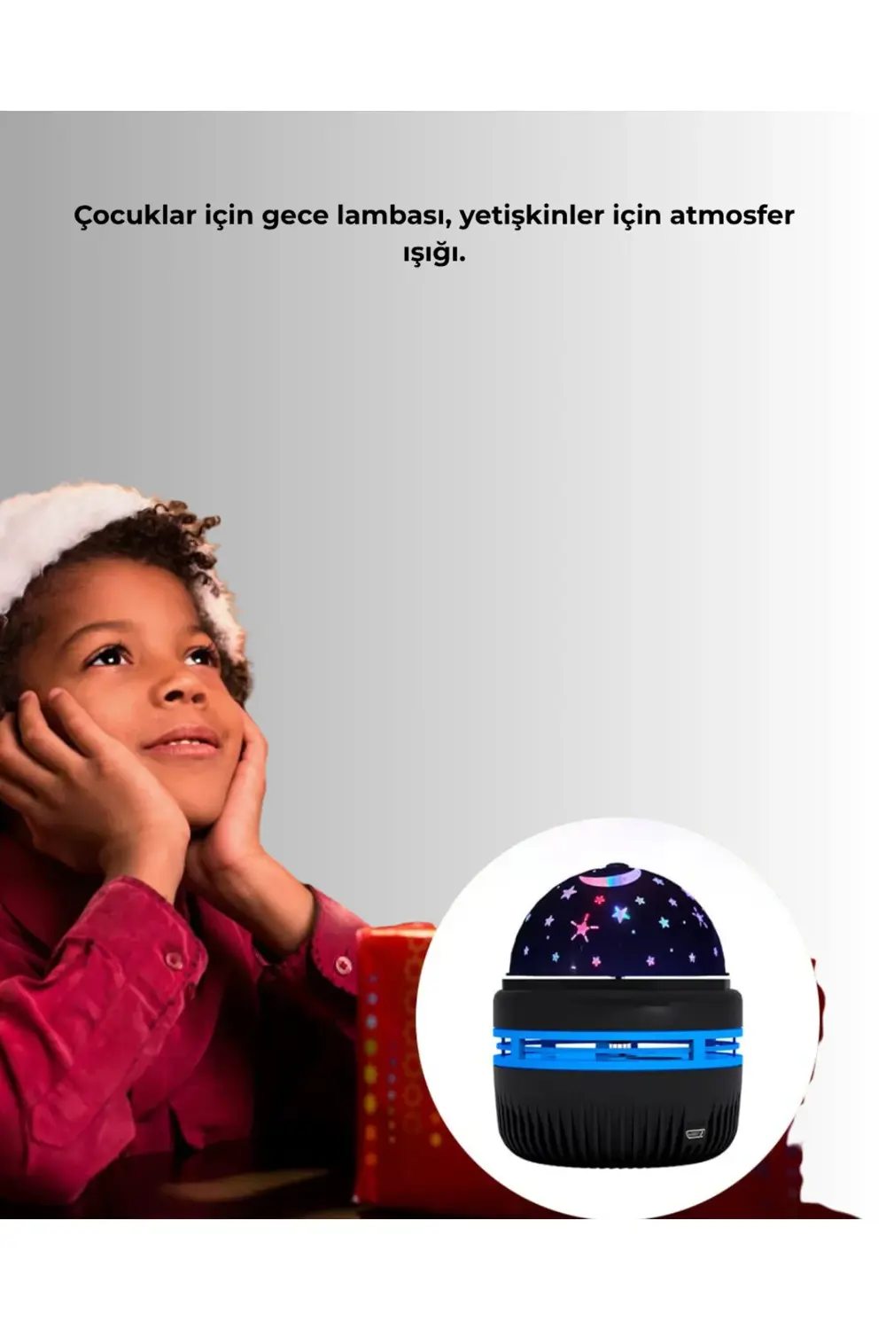 Galaxy Projektörlü Gece Lambası