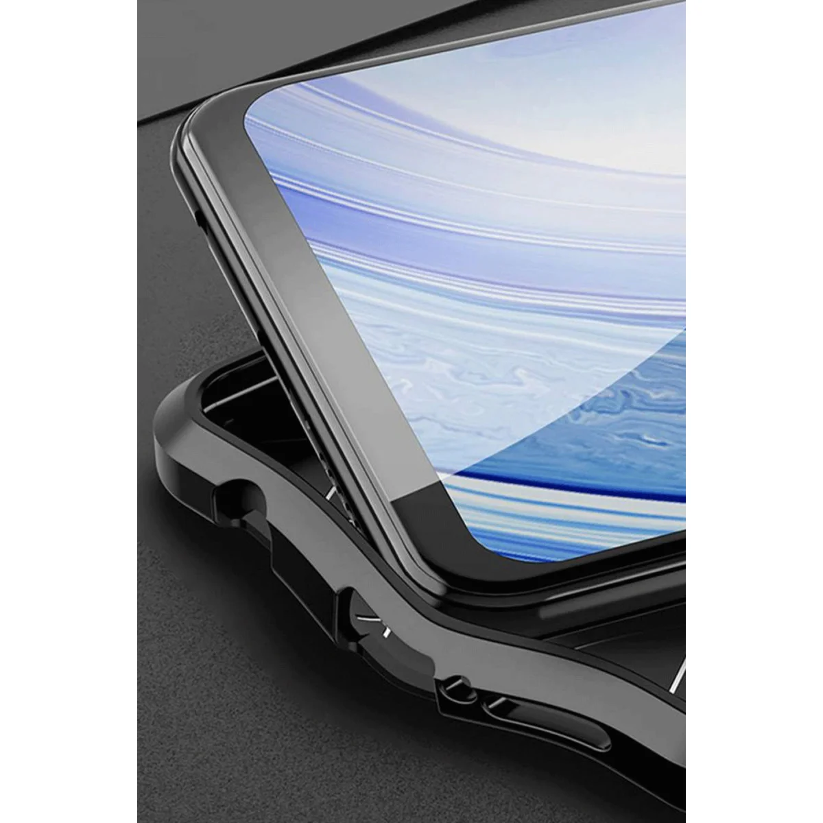 Galaxy S20 FE Kırmızı Auto Focus Kılıf - Deri Dokulu, Darbe Korumalı ve Ultra Hafif