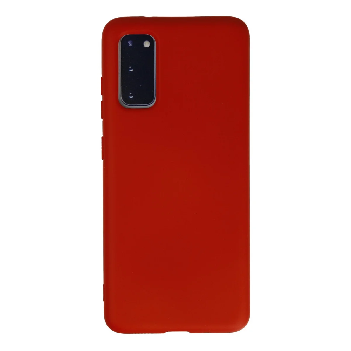 Galaxy S20 Nano İçi Kadife Silikon Kılıf - Kırmızı, Yerli Üretim, Su Geçirmez