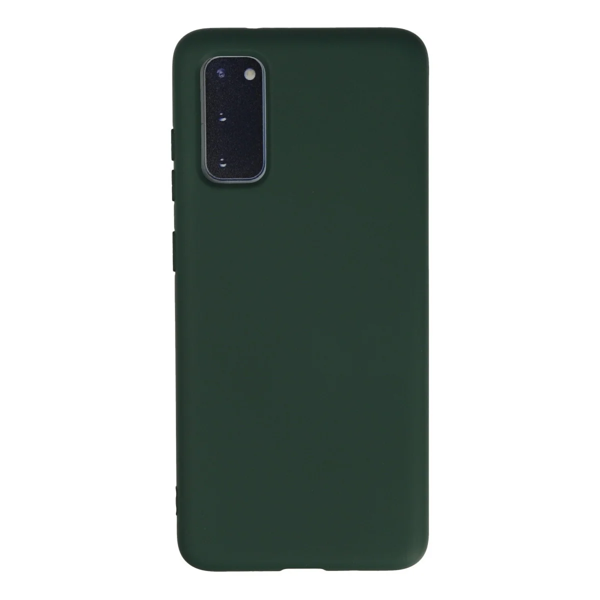 Galaxy S20 Nano İçi Kadife Silikon Kılıf - Koyu Yeşil Premium Koruma