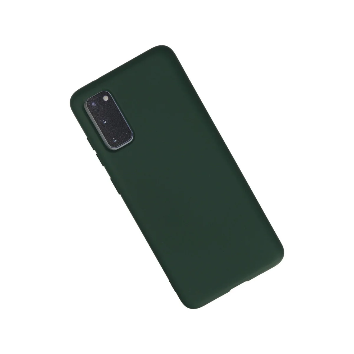 Galaxy S20 Nano İçi Kadife Silikon Kılıf - Koyu Yeşil Premium Koruma