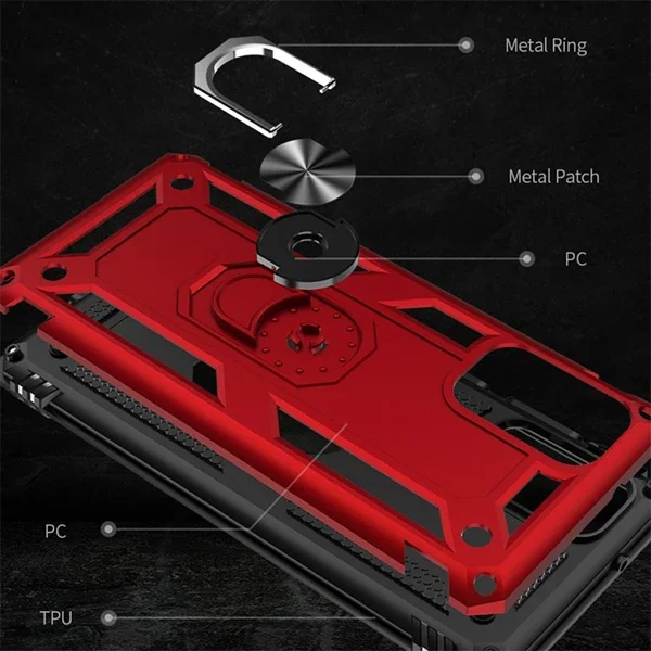 Galaxy S20+ Plus Zırh Yüzüklü Kılıf - Darbeye Dayanıklı Ring Standlı