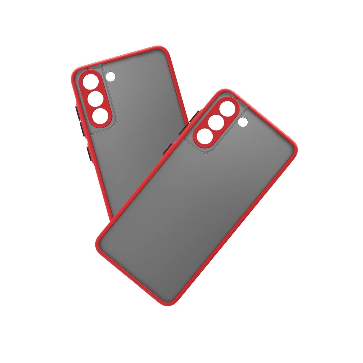 Galaxy S21 FE Montreal Silikon Kılıf Kırmızı - Kamera Koruma ve Şık Tasarım