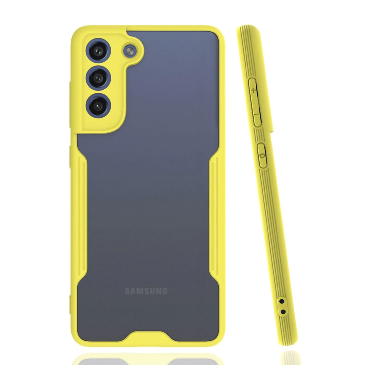 Galaxy S21 FE Platin Silikon Kılıf - Sarı - Hafif ve Dayanıklı Koruma