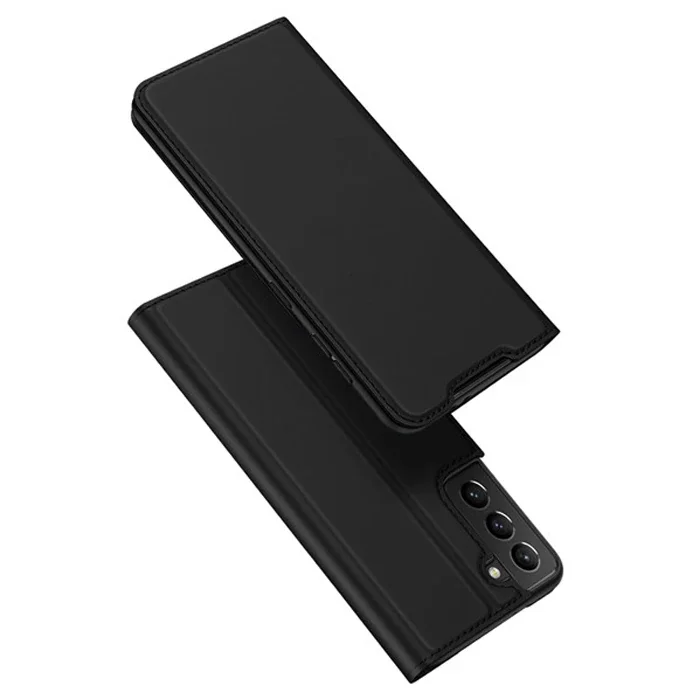 Galaxy S21 Kapaklı Kılıf - Manyetik Flip Standlı Kartlık Deri