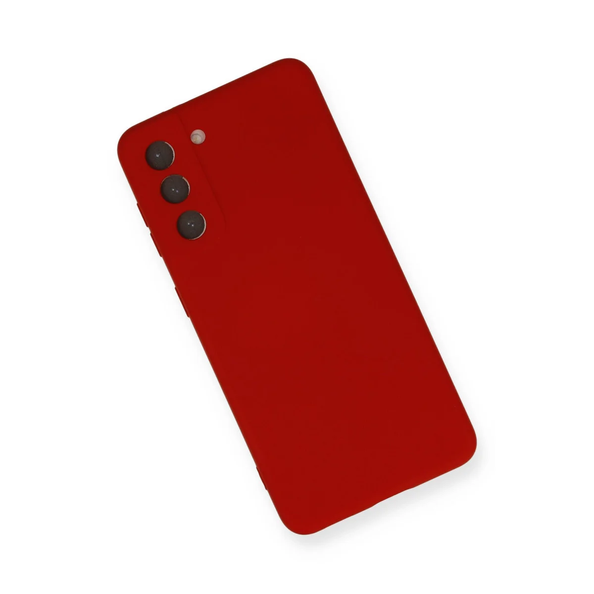 Galaxy S21 Nano İçi Kadife Silikon Kılıf - Kırmızı