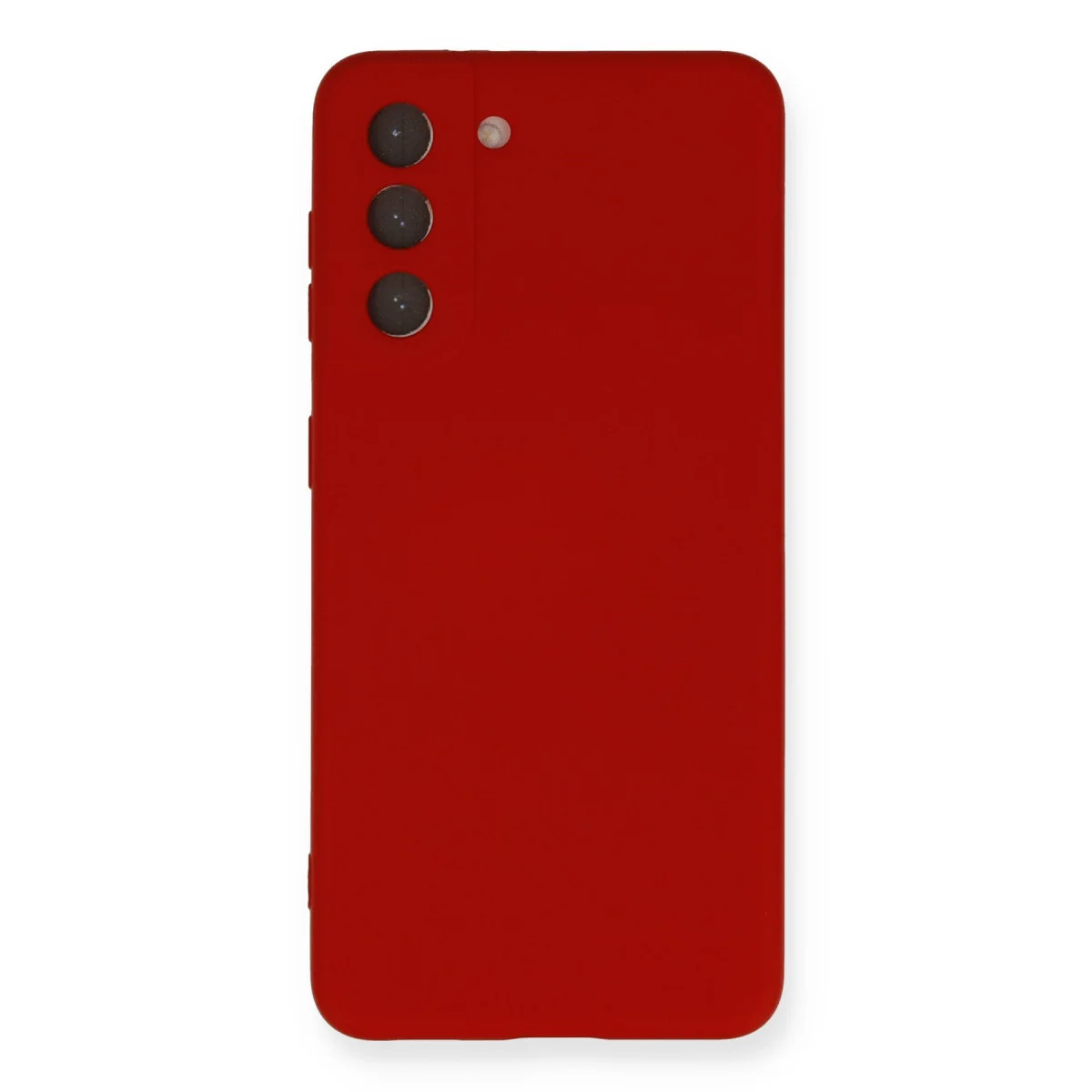 Galaxy S21 Nano İçi Kadife Silikon Kılıf - Kırmızı