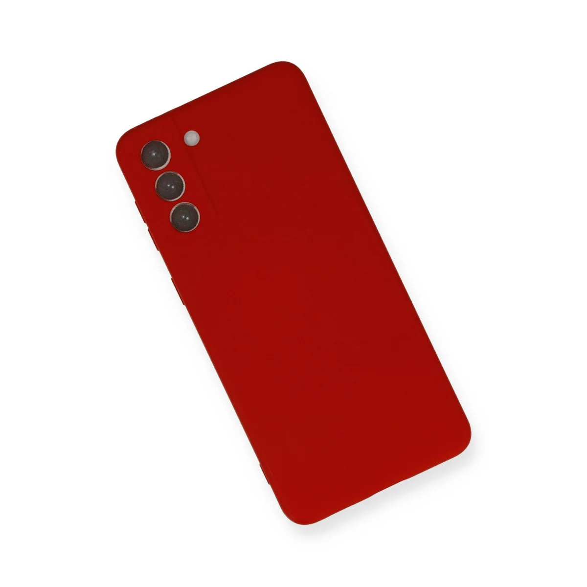 Galaxy S21 Plus Nano İçi Kadife Silikon Kılıf - Kırmızı (Yerli Üretim Premium Koruma)